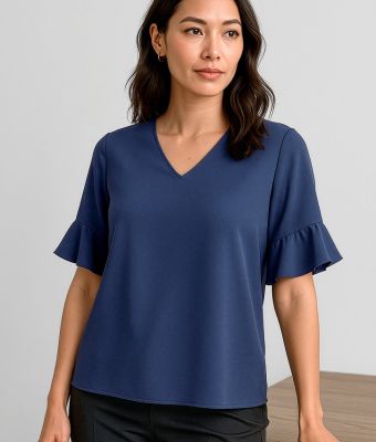 Aria Fluted Blouse